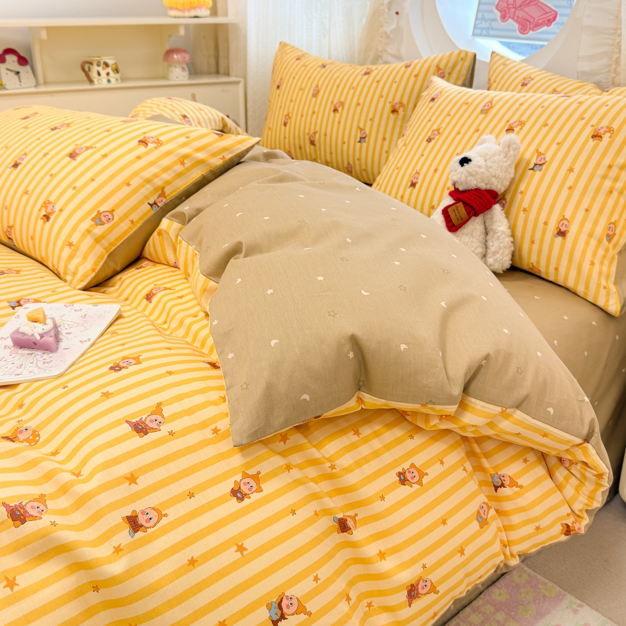 91家纺网 家纺一手货源 找家纺 （总）呗旺鹿 2026新款全棉纯棉40支13070卡通印花四件套