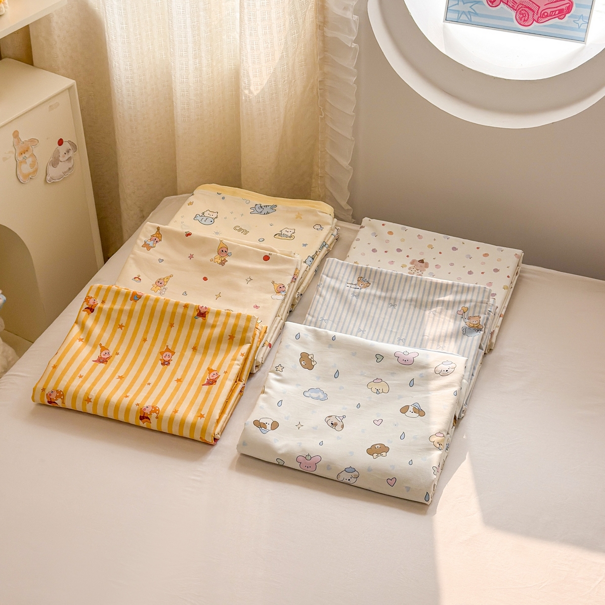 91家纺网 家纺一手货源 找家纺 呗旺鹿 2026新款全棉纯棉40支13070卡通印花四件套 组合图仅供展示不可下单