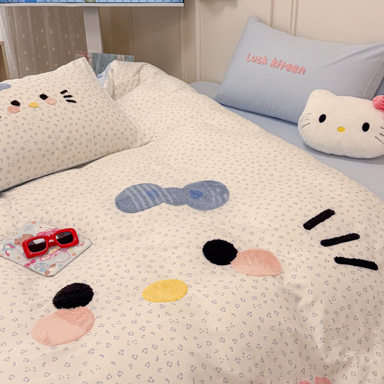 91家纺网 家纺一手货源 找家纺 （总）懒猫家纺 2026新款高精密40支13374全棉纯棉喷气印花毛巾绣四件套