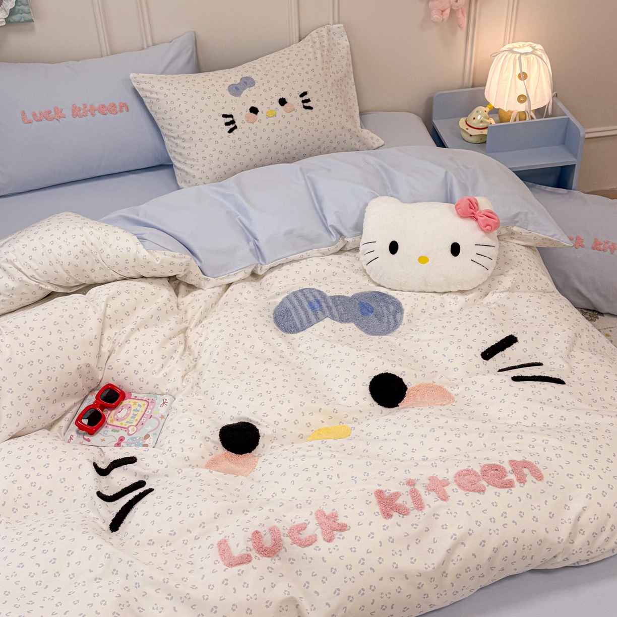 91家纺网 家纺一手货源 找家纺 （总）懒猫家纺 2026新款高精密40支13374全棉纯棉喷气印花毛巾绣四件套