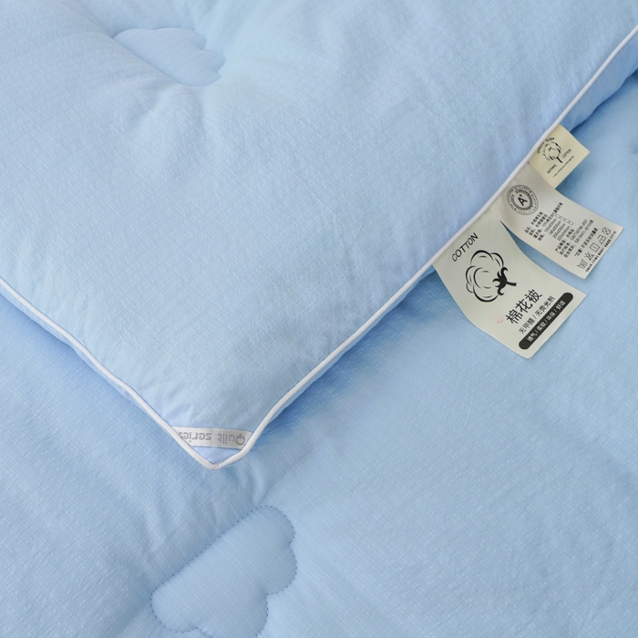 91家纺网 家纺一手货源 找家纺 亚龙工厂店 2026新款5A级棉花被冬被被子被芯 蓝色