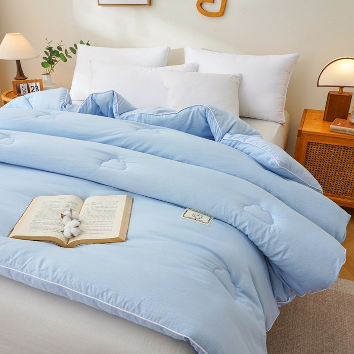 91家纺网 家纺一手货源 找家纺 亚龙工厂店 2026新款5A级棉花被冬被被子被芯 蓝色