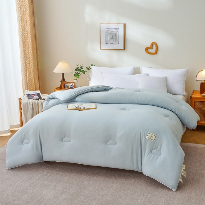 91家纺网 家纺一手货源 找家纺 亚龙工厂店 2026新款5A级棉花被冬被被子被芯 灰色