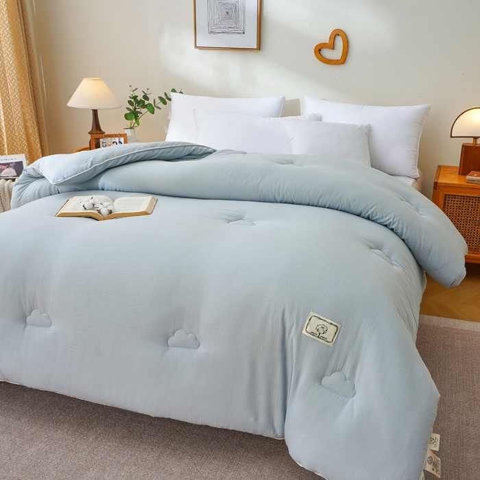 91家纺网 家纺一手货源 找家纺 亚龙工厂店 2026新款5A级棉花被冬被被子被芯 灰色