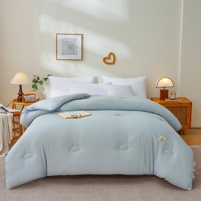 91家纺网 家纺一手货源 找家纺 亚龙工厂店 2026新款5A级棉花被冬被被子被芯 灰色