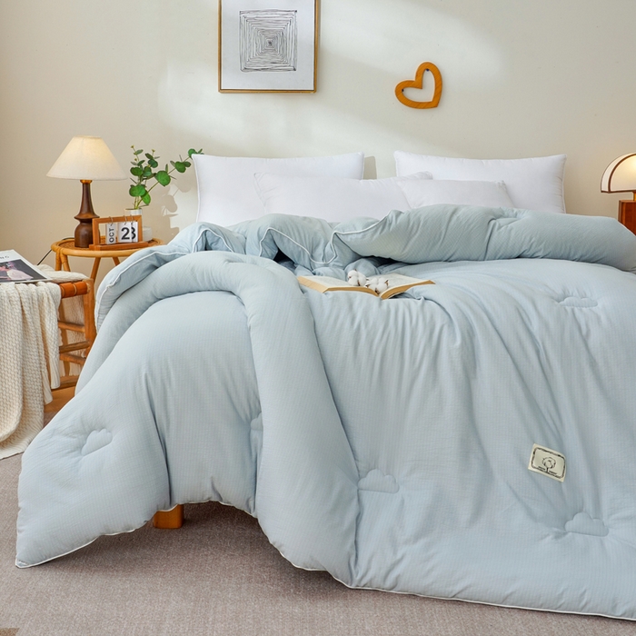 91家纺网 家纺一手货源 找家纺 亚龙工厂店 2026新款5A级棉花被冬被被子被芯 灰色