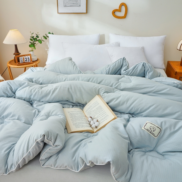 91家纺网 家纺一手货源 找家纺 亚龙工厂店 2026新款5A级棉花被冬被被子被芯 灰色