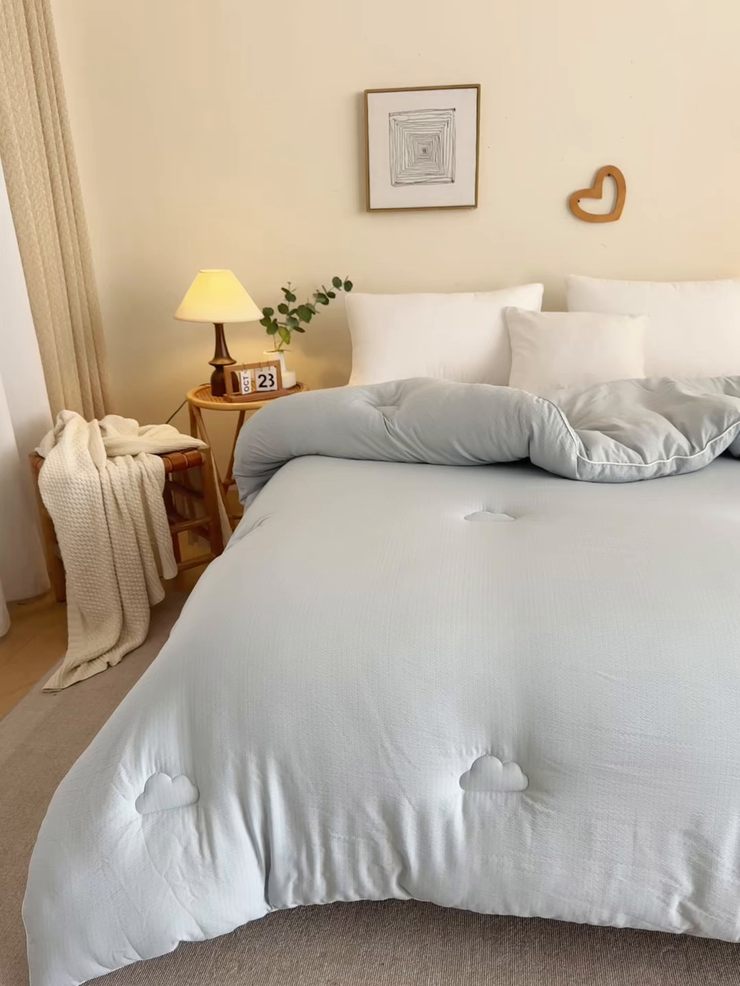 91家纺网 家纺一手货源 找家纺 亚龙工厂店 2026新款5A级棉花被冬被被子被芯 灰色