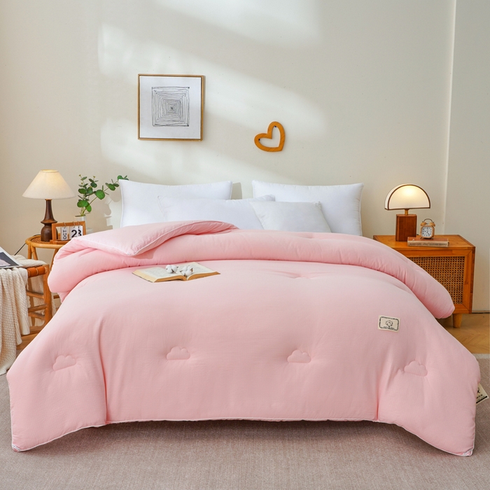 91家纺网 家纺一手货源 找家纺 亚龙工厂店 2026新款5A级棉花被冬被被子被芯 粉色