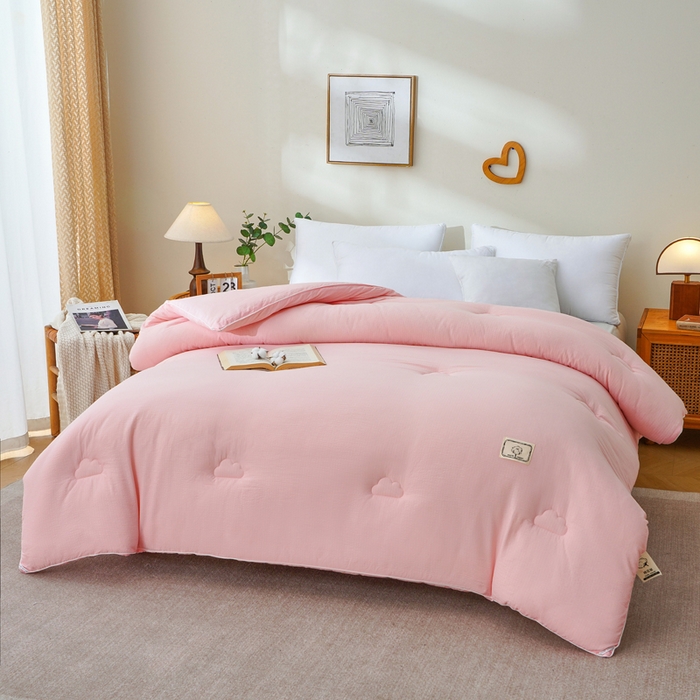 91家纺网 家纺一手货源 找家纺 亚龙工厂店 2026新款5A级棉花被冬被被子被芯 粉色