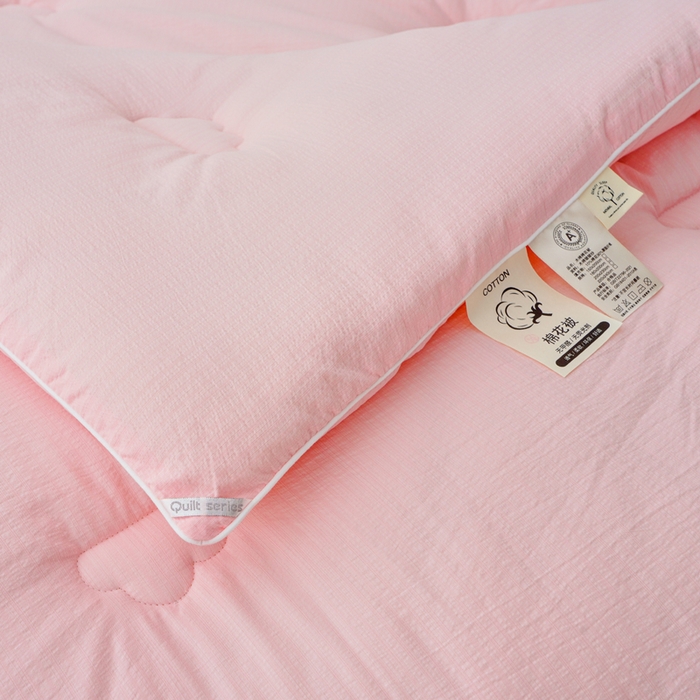 91家纺网 家纺一手货源 找家纺 亚龙工厂店 2026新款5A级棉花被冬被被子被芯 粉色
