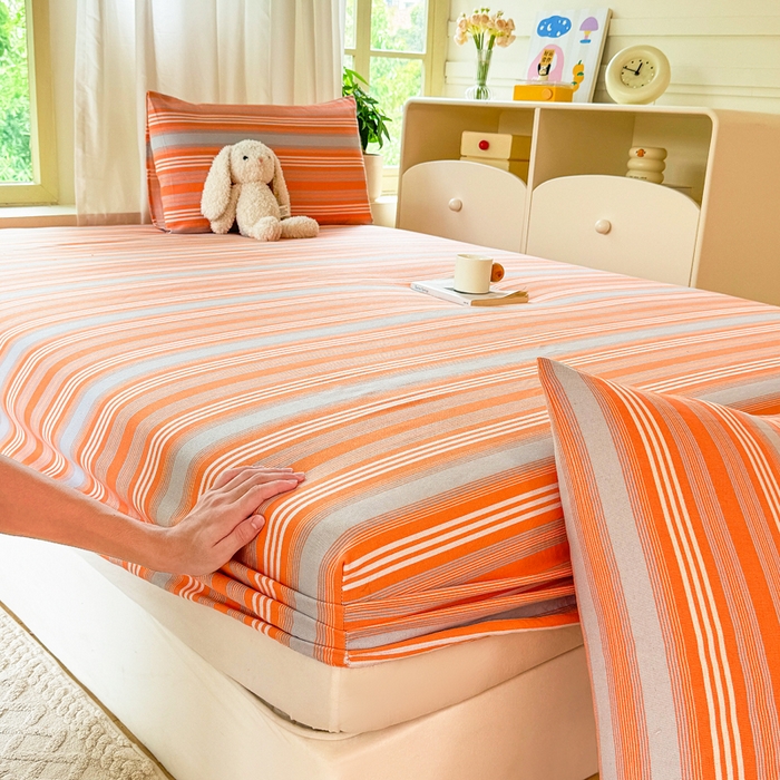 91家纺网 家纺一手货源 找家纺 （总）爱彼家纺 2026原棉加厚老粗布床笠凉感床罩可当凉席床笠三件套