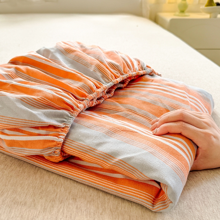 91家纺网 家纺一手货源 找家纺 （总）爱彼家纺 2026原棉加厚老粗布床笠凉感床罩可当凉席床笠三件套