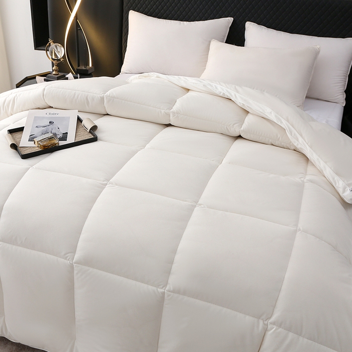 91家纺网 家纺一手货源 找家纺 亚龙工厂店 2026新款石墨烯自发热抗菌立体控温被冬被被子被芯 白色