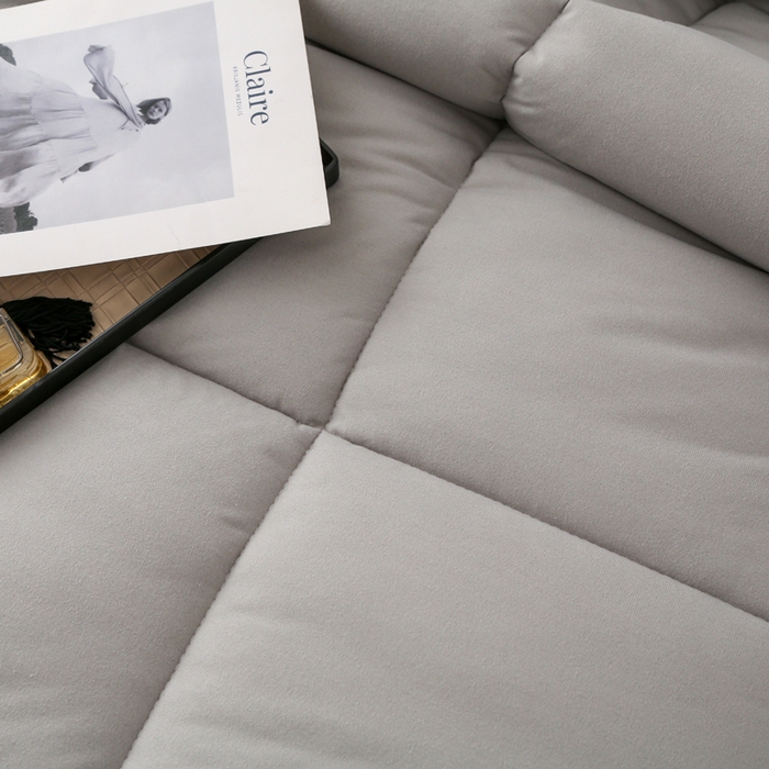 91家纺网 家纺一手货源 找家纺 亚龙工厂店 2026新款石墨烯自发热抗菌立体控温被冬被被子被芯 灰色