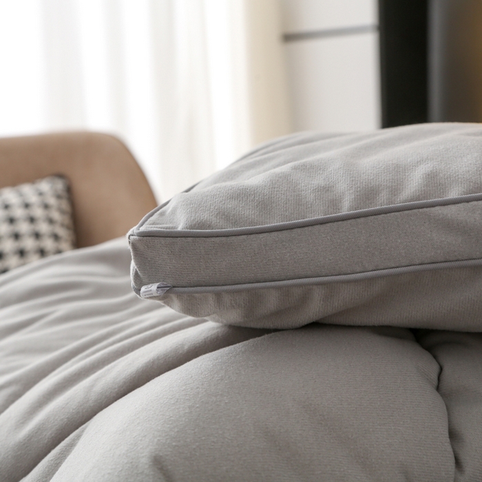 91家纺网 家纺一手货源 找家纺 亚龙工厂店 2026新款石墨烯自发热抗菌立体控温被冬被被子被芯 灰色