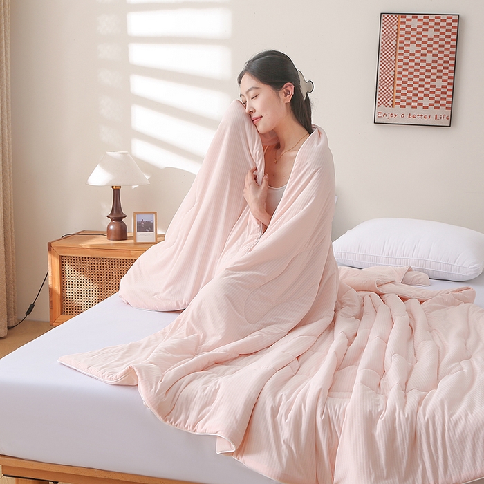 91家纺网 家纺一手货源 找家纺 （总）亚龙工厂店 2026新款针织提花凉感被夏被夏凉被空调被