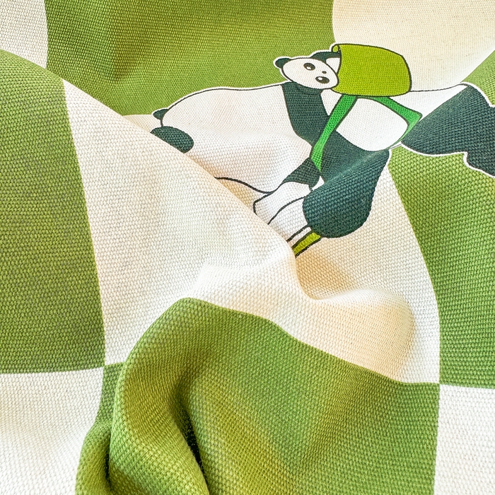 91家纺网 家纺一手货源 找家纺 爱彼家纺 2026原棉加厚老粗布床笠凉感床罩可当凉席床笠三件套 老粗布床笠-背包熊