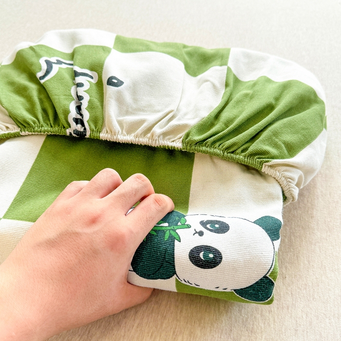 91家纺网 家纺一手货源 找家纺 爱彼家纺 2026原棉加厚老粗布床笠凉感床罩可当凉席床笠三件套 老粗布床笠-背包熊