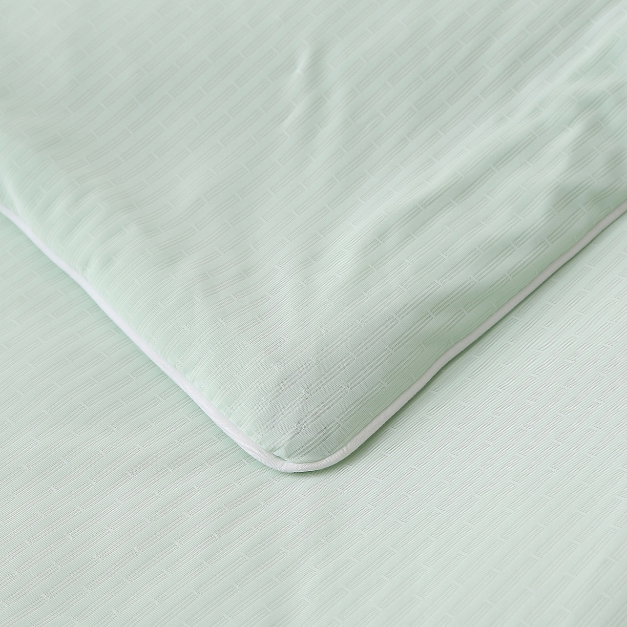 91家纺网 家纺一手货源 找家纺 亚龙工厂店 2026新款针织提花凉感被夏被夏凉被空调被 果绿色