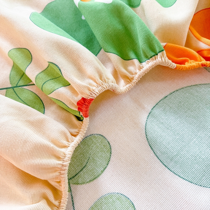 91家纺网 家纺一手货源 找家纺 爱彼家纺 2026原棉加厚老粗布床笠凉感床罩可当凉席床笠三件套 老粗布床笠-花恋