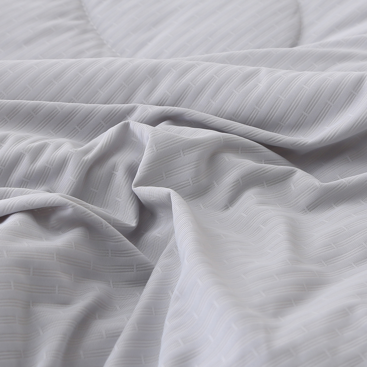 91家纺网 家纺一手货源 找家纺 亚龙工厂店 2026新款针织提花凉感被夏被夏凉被空调被 灰色