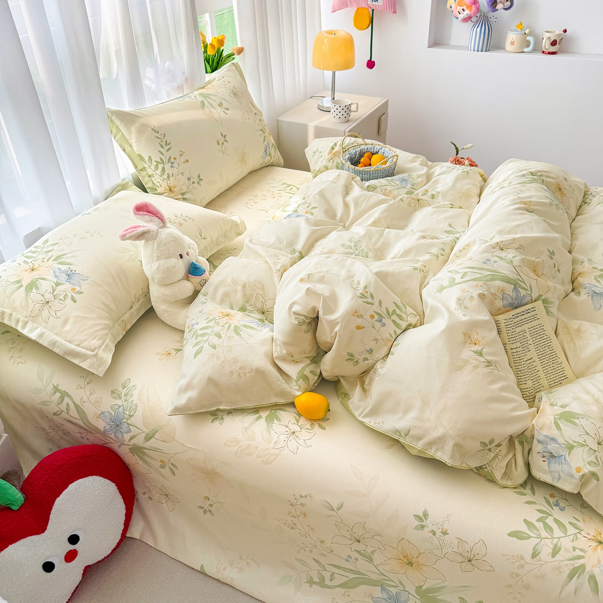 91家纺网 家纺一手货源 找家纺 （总）壹贝家纺 2026新款小清新纯棉印花四件套系列