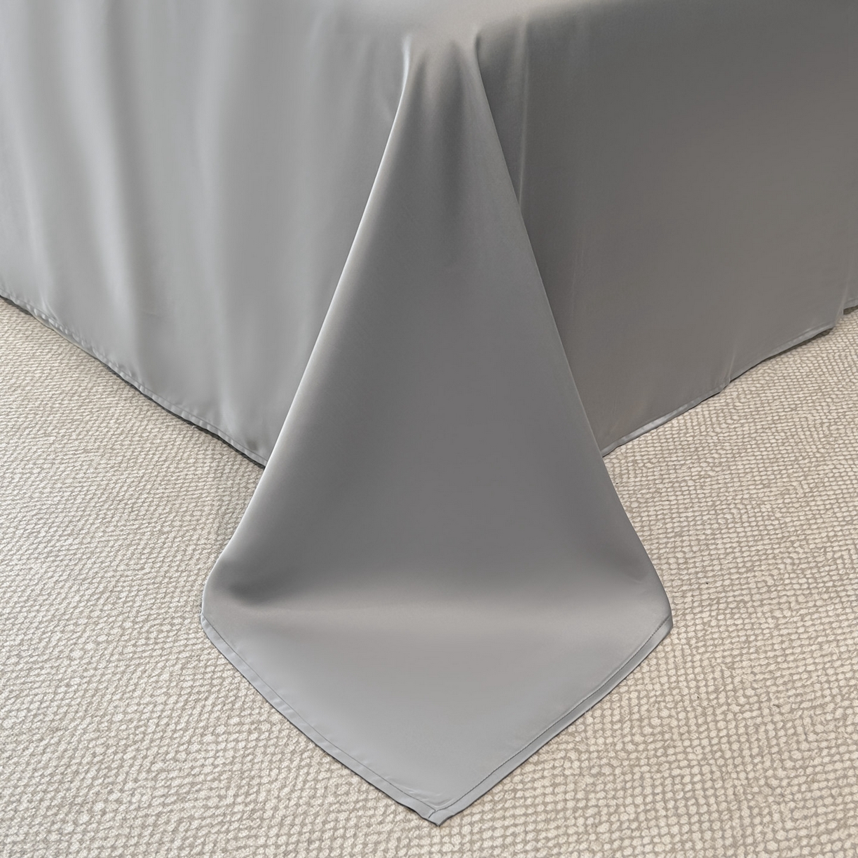 91家纺网 家纺一手货源 找家纺 博纳家纺 2026新款亲肤棉色织提花宽边四件套-水墨江南 水墨江南-高级灰