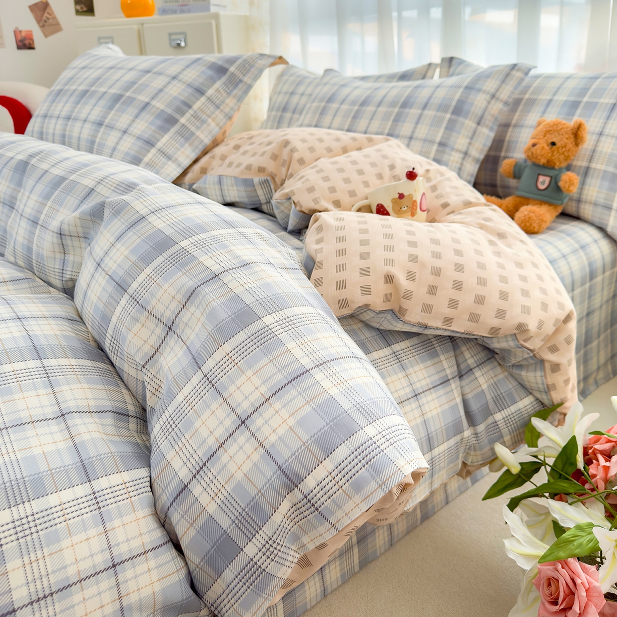 91家纺网 家纺一手货源 找家纺 （总）壹贝家纺 2026新款小清新纯棉印花四件套系列