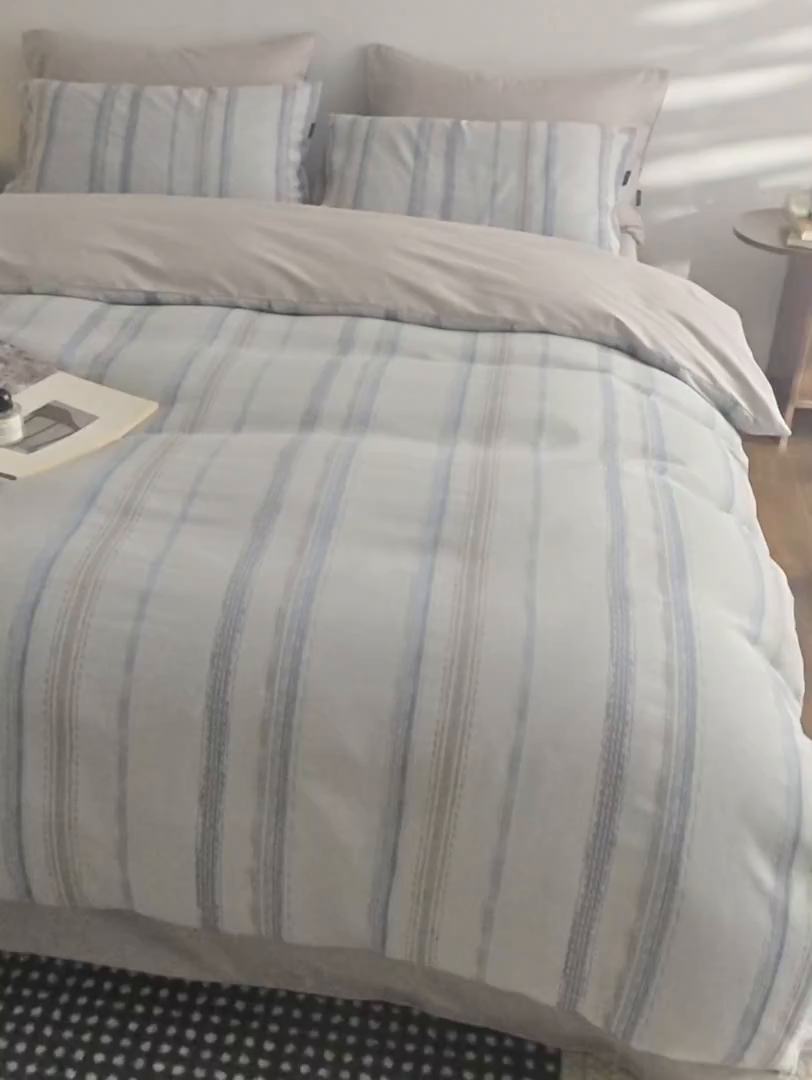 91家纺网 家纺一手货源 找家纺 XIWEN-希文家纺 2026新款春夏全棉云柔60s大提花四件套 半岛日记