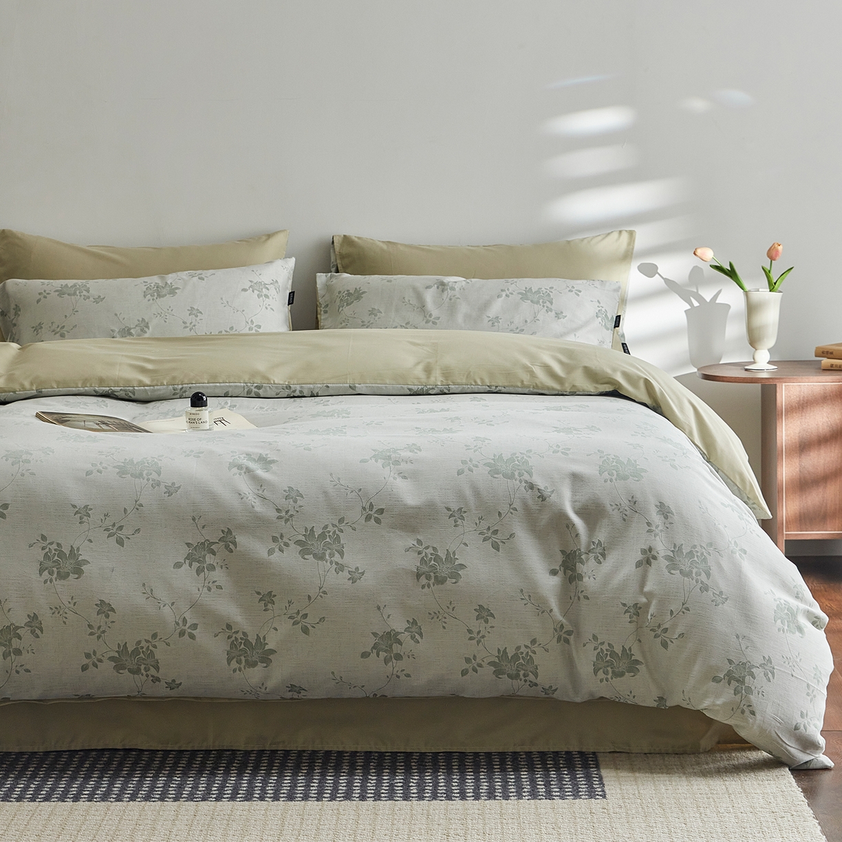 91家纺网 家纺一手货源 找家纺 XIWEN-希文家纺 2026新款春夏全棉云柔60s大提花四件套 花汀