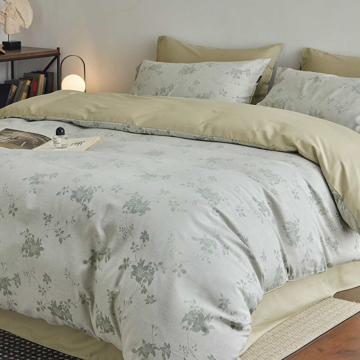 91家纺网 家纺一手货源 找家纺 XIWEN-希文家纺 2026新款春夏全棉云柔60s大提花四件套 花汀