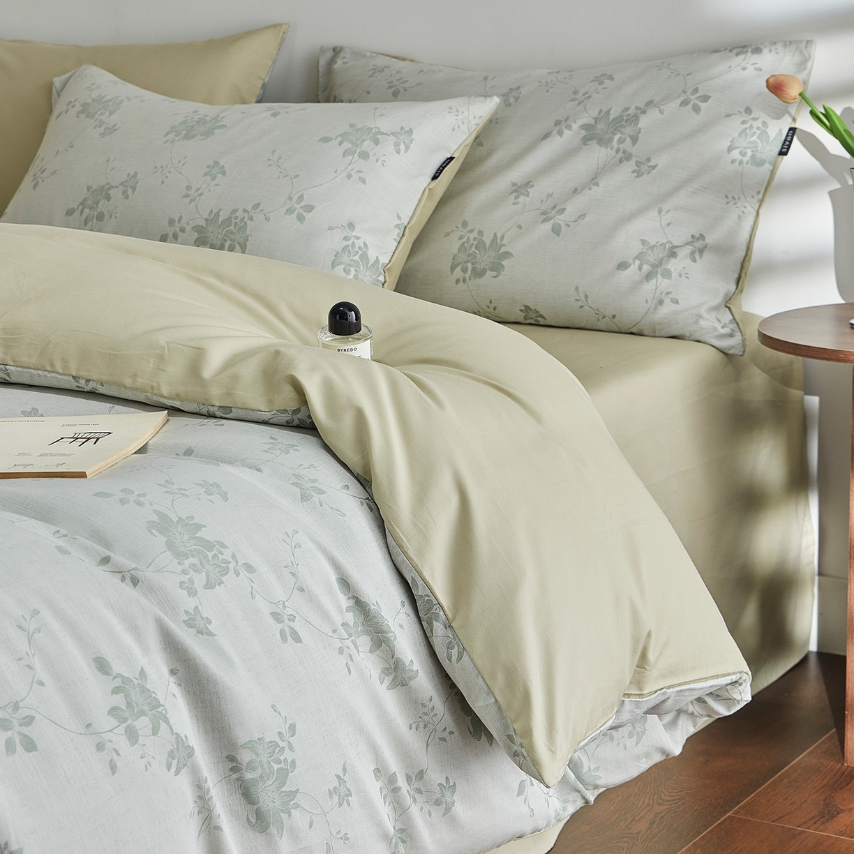 91家纺网 家纺一手货源 找家纺 XIWEN-希文家纺 2026新款春夏全棉云柔60s大提花四件套 花汀