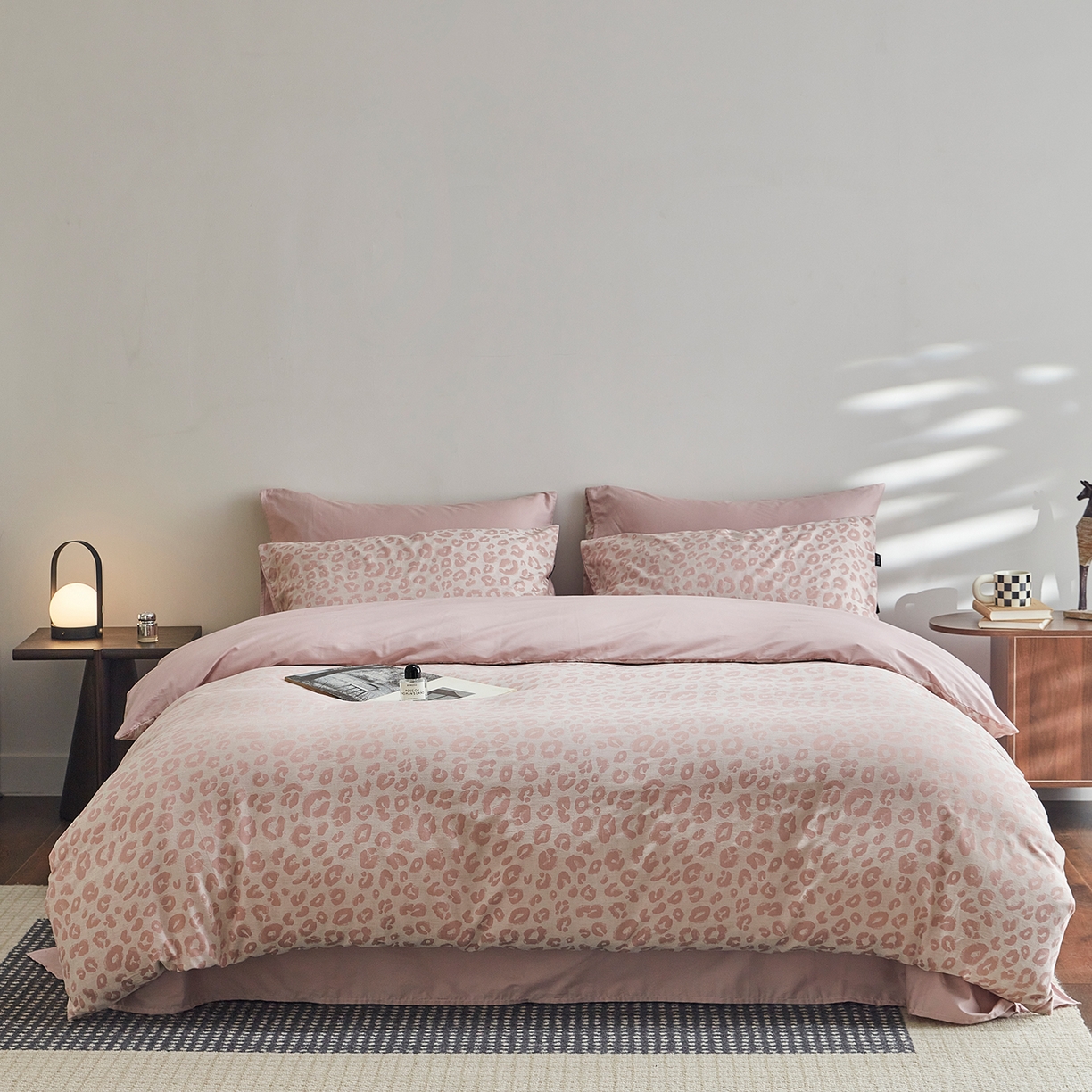 XIWEN-希文家纺 2026新款春夏全棉云柔60s大提花四件套 觅光-粉