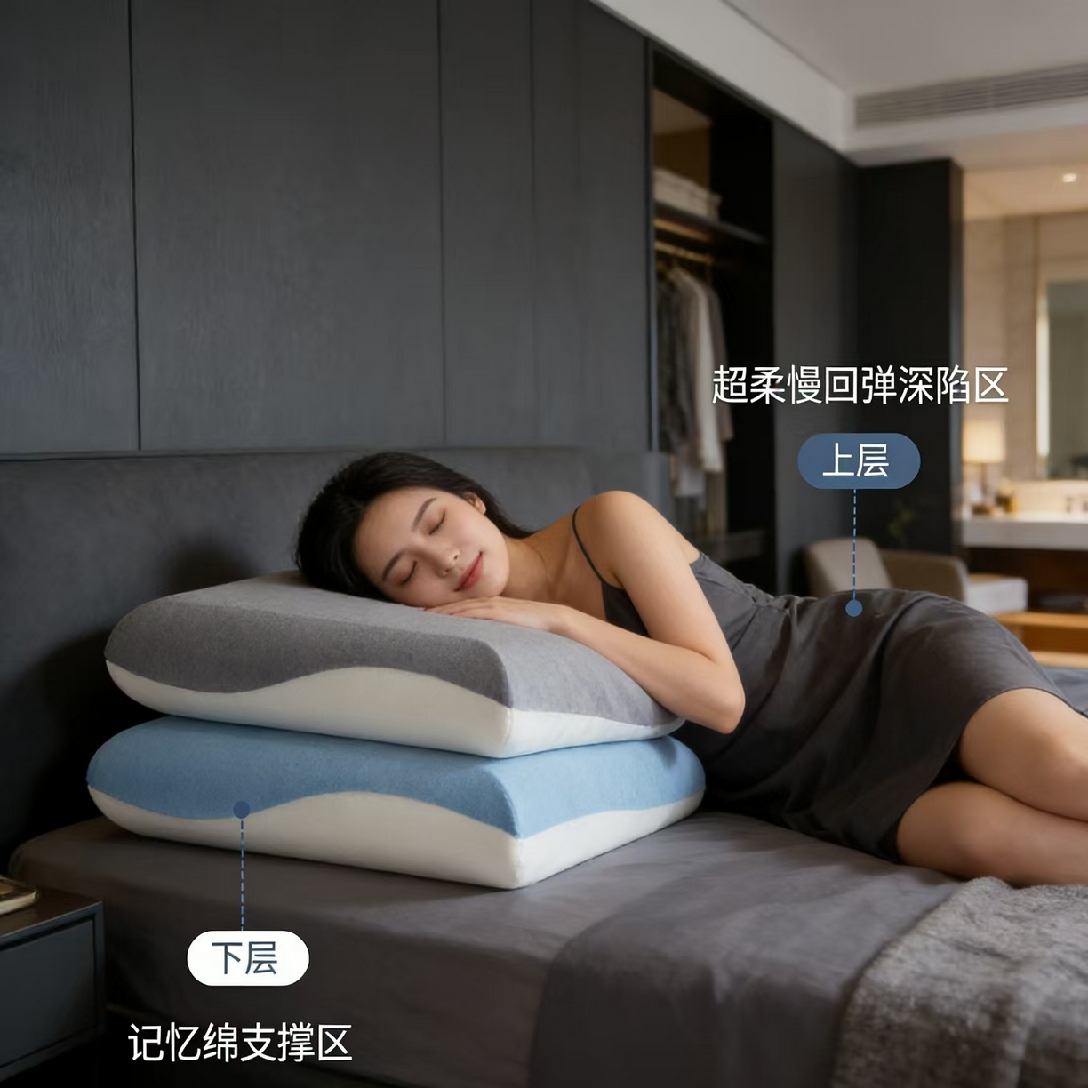 91家纺网 家纺一手货源 找家纺 （总）安力森/诚臻酒店用品 2026新款云朵零压记忆棉枕头深睡眠慢回弹助眠 护颈枕头成人专用酒店枕头枕芯