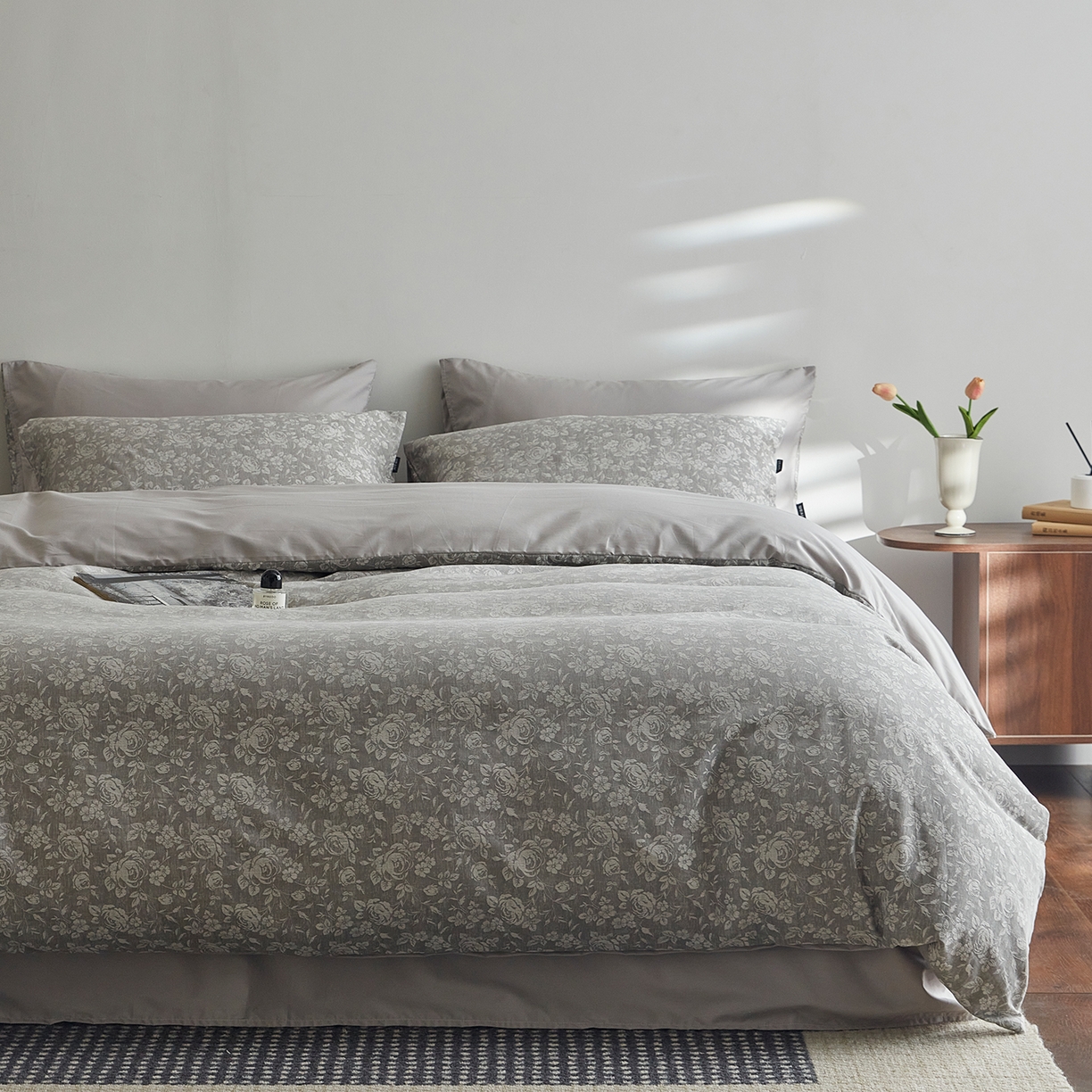 91家纺网 家纺一手货源 找家纺 XIWEN-希文家纺 2026新款春夏全棉云柔60s大提花四件套 山野