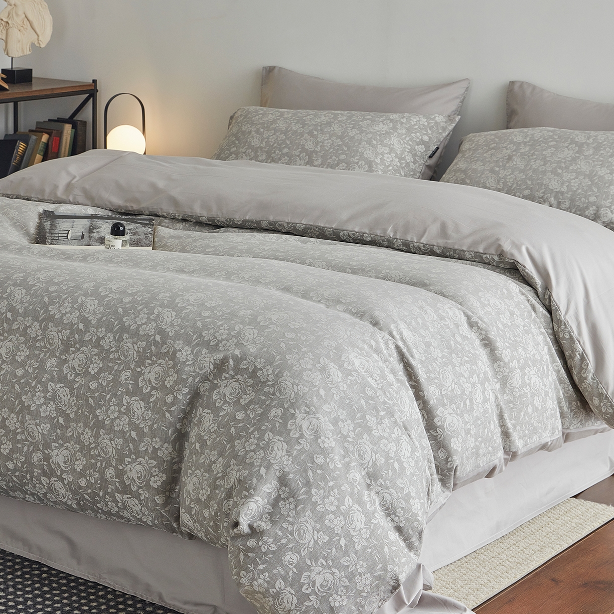 91家纺网 家纺一手货源 找家纺 XIWEN-希文家纺 2026新款春夏全棉云柔60s大提花四件套 山野