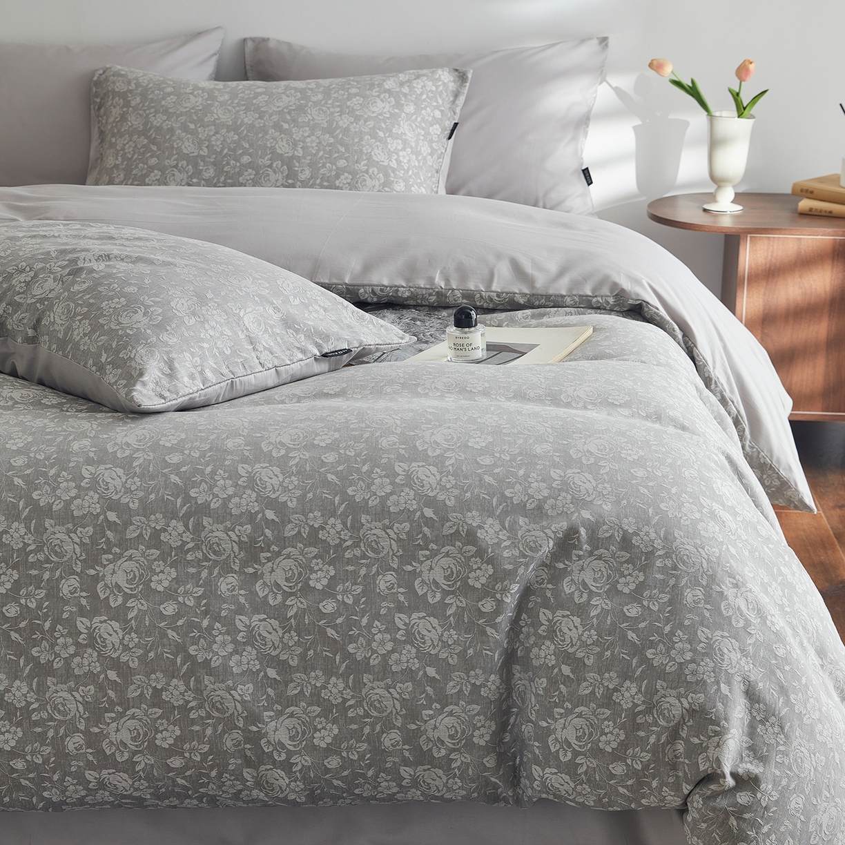 91家纺网 家纺一手货源 找家纺 XIWEN-希文家纺 2026新款春夏全棉云柔60s大提花四件套 山野