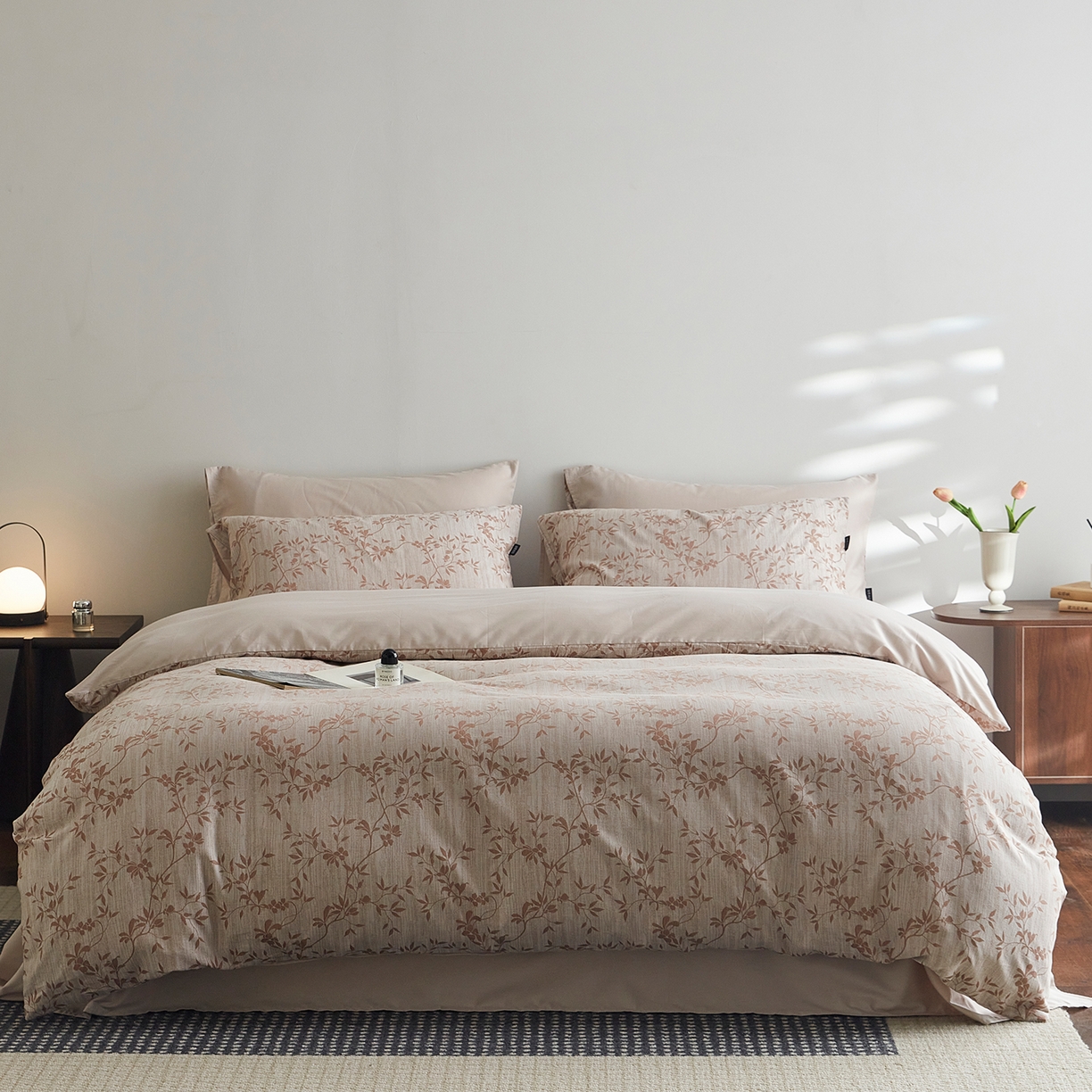 XIWEN-希文家纺 2026新款春夏全棉云柔60s大提花四件套 枝叶繁华