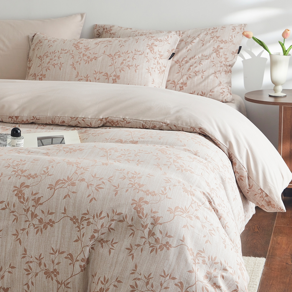 91家纺网 家纺一手货源 找家纺 XIWEN-希文家纺 2026新款春夏全棉云柔60s大提花四件套 枝叶繁华