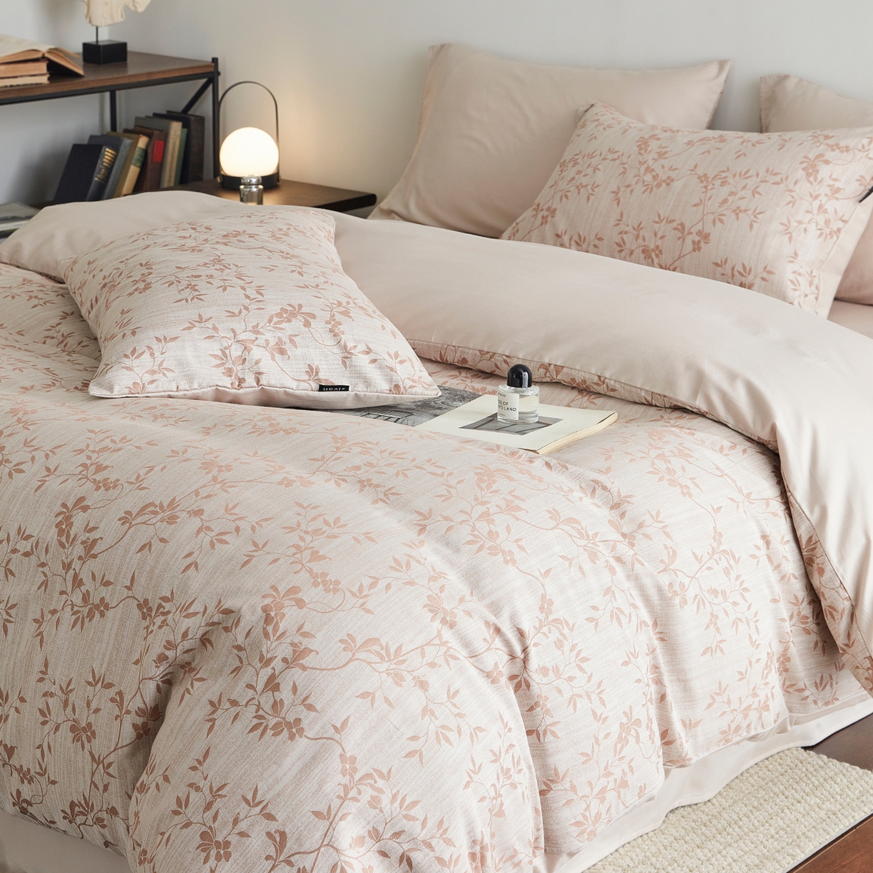 91家纺网 家纺一手货源 找家纺 XIWEN-希文家纺 2026新款春夏全棉云柔60s大提花四件套 枝叶繁华