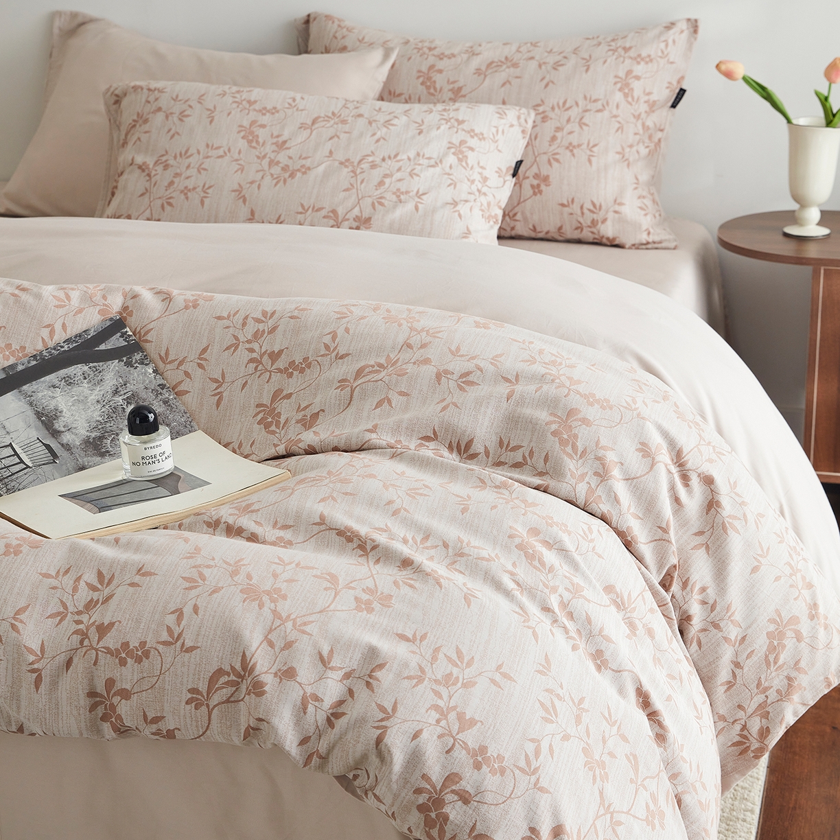 91家纺网 家纺一手货源 找家纺 XIWEN-希文家纺 2026新款春夏全棉云柔60s大提花四件套 枝叶繁华