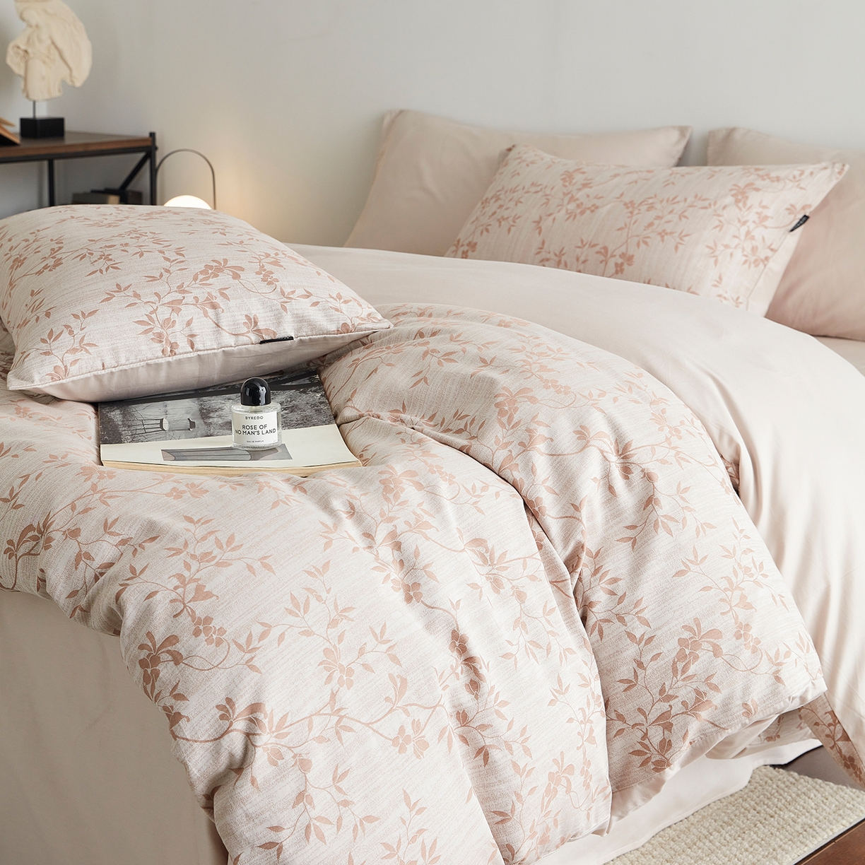 91家纺网 家纺一手货源 找家纺 XIWEN-希文家纺 2026新款春夏全棉云柔60s大提花四件套 枝叶繁华