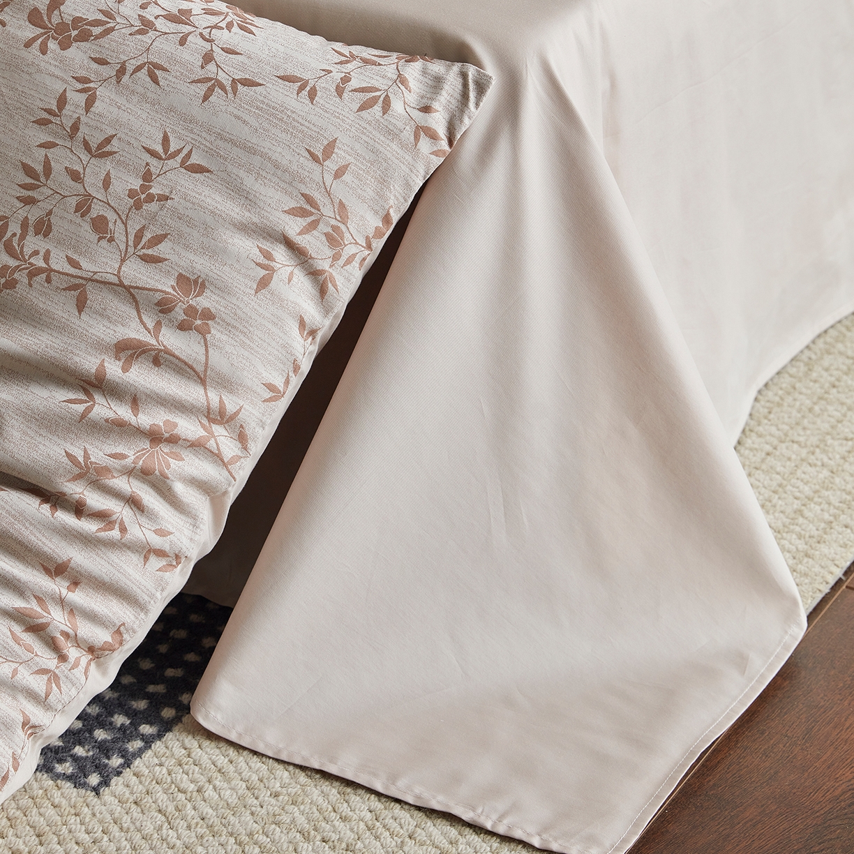 91家纺网 家纺一手货源 找家纺 XIWEN-希文家纺 2026新款春夏全棉云柔60s大提花四件套 枝叶繁华