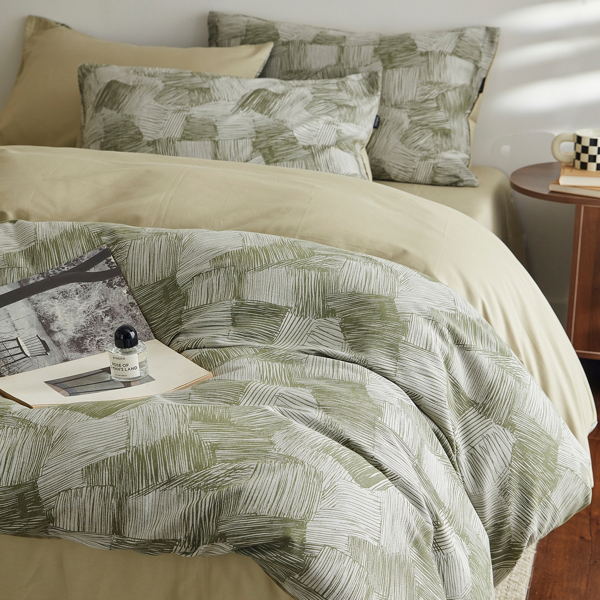 91家纺网 家纺一手货源 找家纺 XIWEN-希文家纺 2026新款春夏全棉云柔60s大提花四件套 织梦-绿