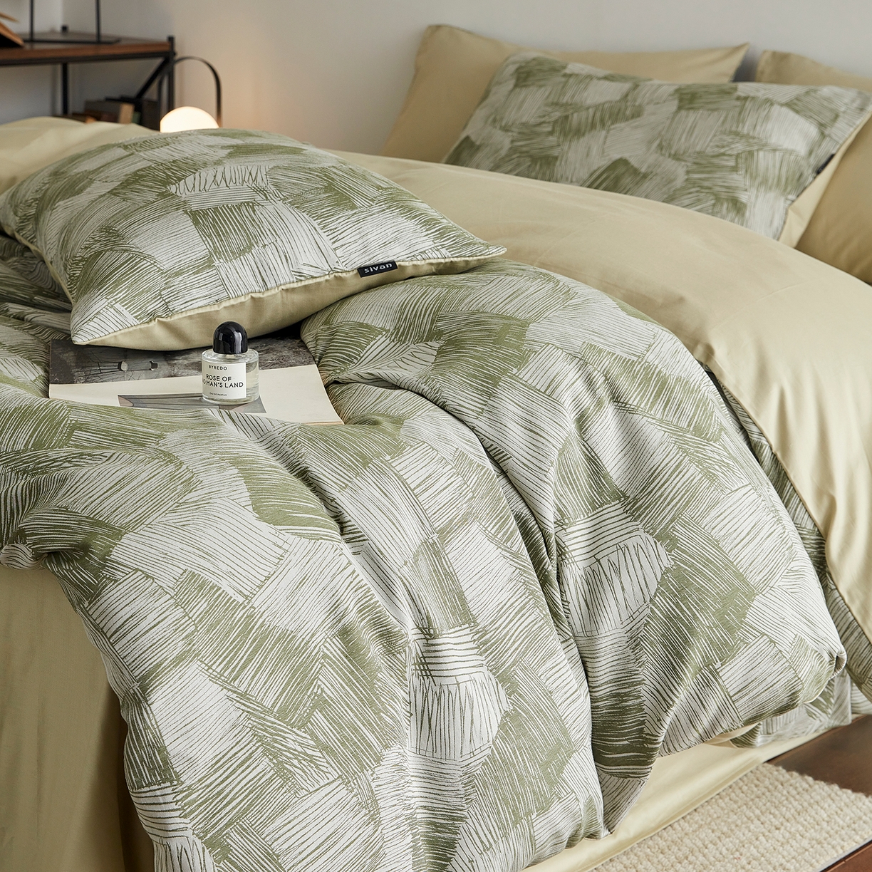 91家纺网 家纺一手货源 找家纺 XIWEN-希文家纺 2026新款春夏全棉云柔60s大提花四件套 织梦-绿