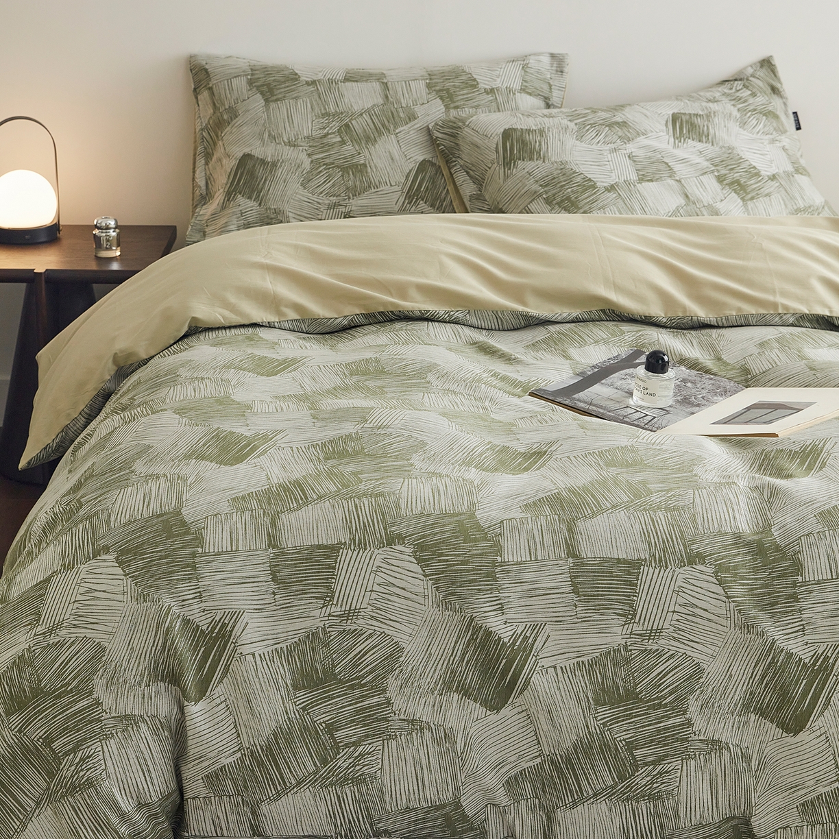 91家纺网 家纺一手货源 找家纺 XIWEN-希文家纺 2026新款春夏全棉云柔60s大提花四件套 织梦-绿