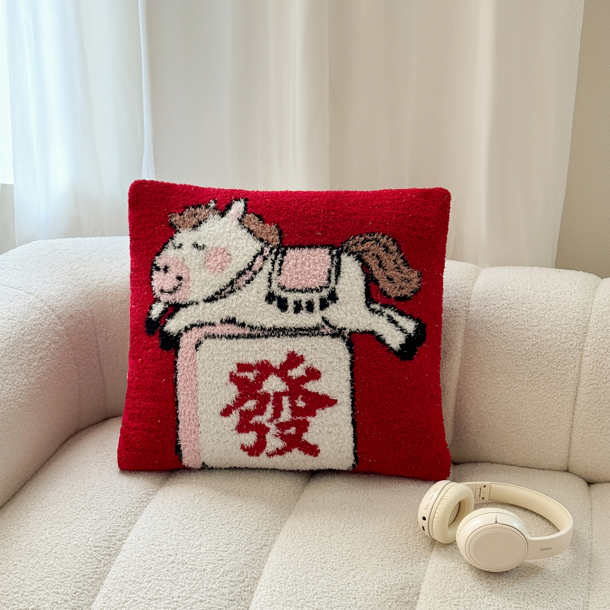 91家纺网 家纺一手货源 找家纺 丹本家纺 2026新款A类软糯半边绒毛毯毯子马年暖心针织毯 麻将马