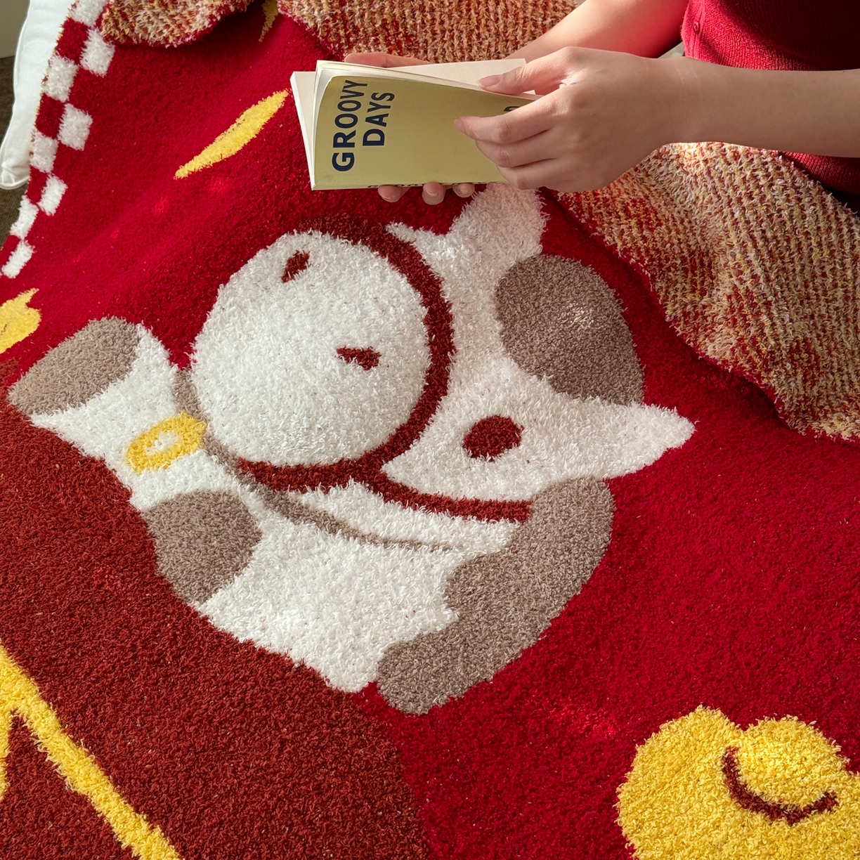 91家纺网 家纺一手货源 找家纺 丹本家纺 2026新款A类软糯半边绒毛毯毯子马年暖心针织毯 发财袋