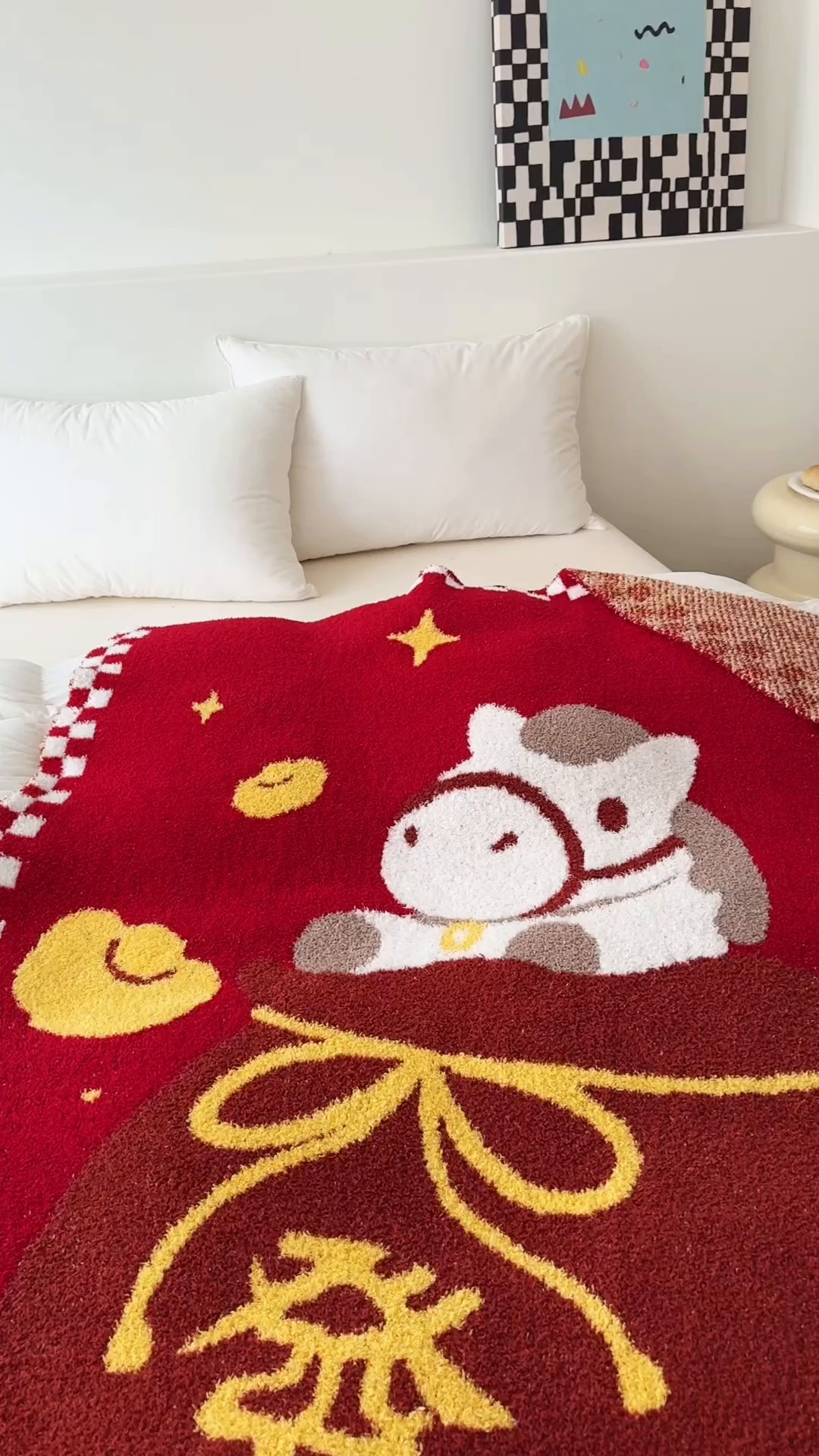 91家纺网 家纺一手货源 找家纺 （总）丹本家纺 2026新款A类软糯半边绒毛毯毯子马年暖心针织毯